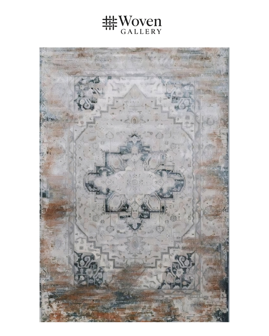 DARK RUST/GREY CARPET - WOVEN GALLERY