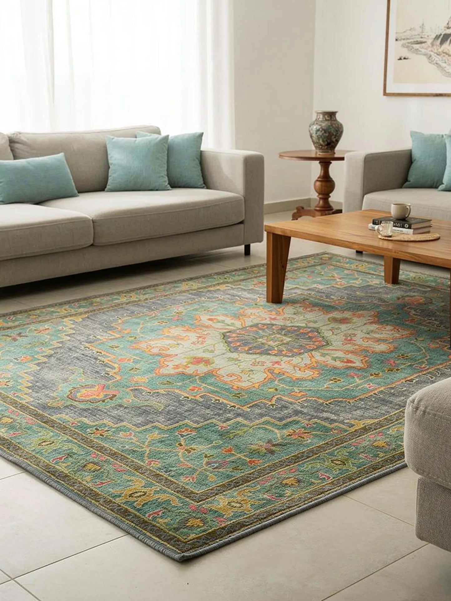 ROYAL MEDALLION -Traditional Hand Tufted Rug | Premium Persian Design Carpet (Copy)