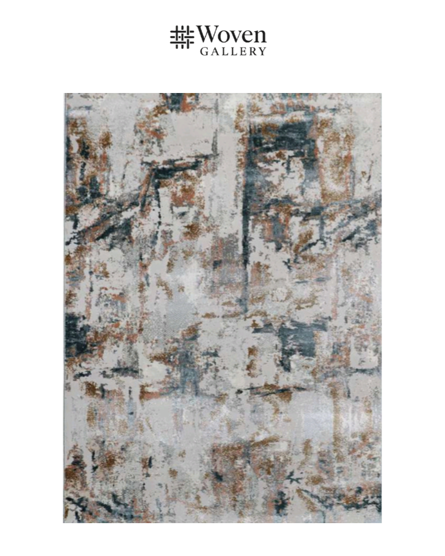 AZURE/GREY WHITE CARPET - WOVEN GALLERY