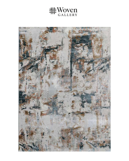 AZURE/GREY WHITE CARPET - WOVEN GALLERY