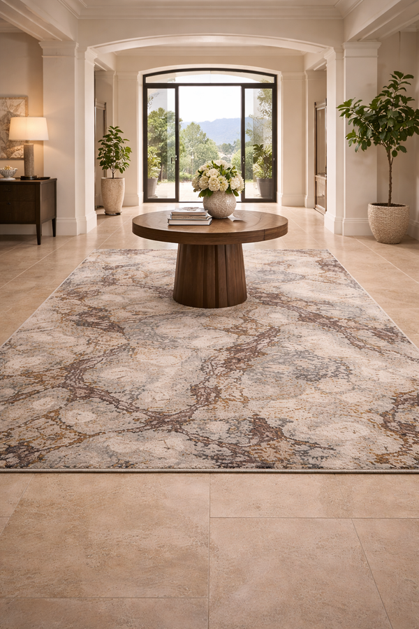 MAGENTA/BEIGE CARPET