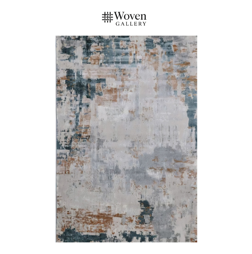 BLUE/ WALNUT CARPET - WOVEN GALLERY