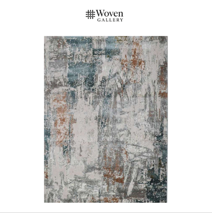 AZURE/BEIGE CARPET - WOVEN GALLERY