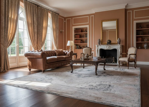 DARK RUST/GREY CARPET