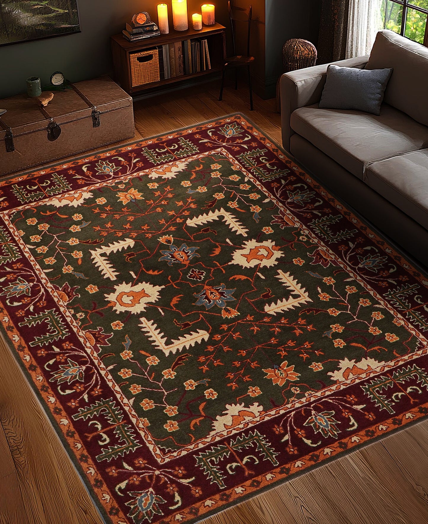 KASHAN-Traditional Hand Tufted Rug | Premium Persian Design Carpet