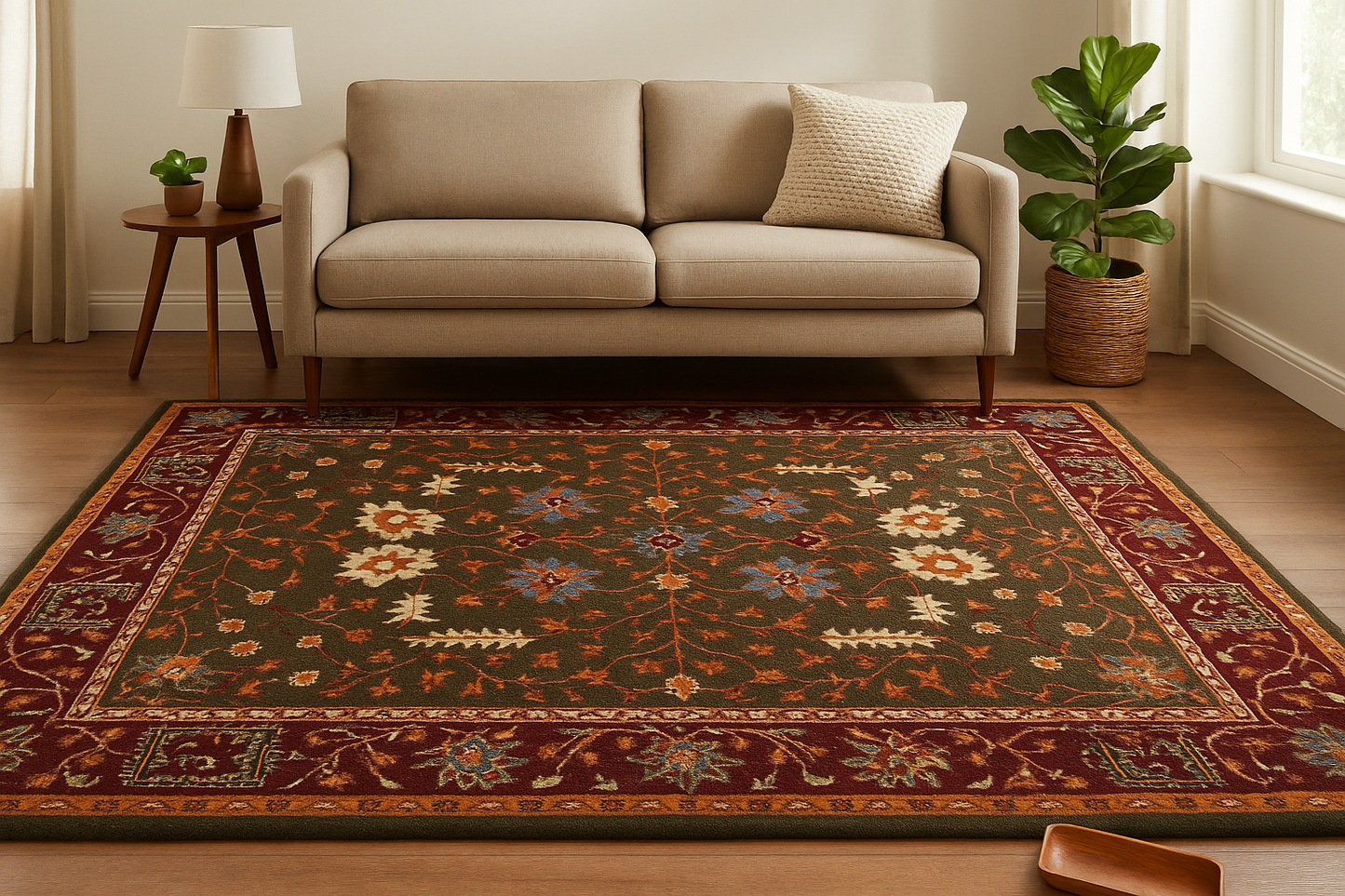 KASHAN-Traditional Hand Tufted Rug | Premium Persian Design Carpet
