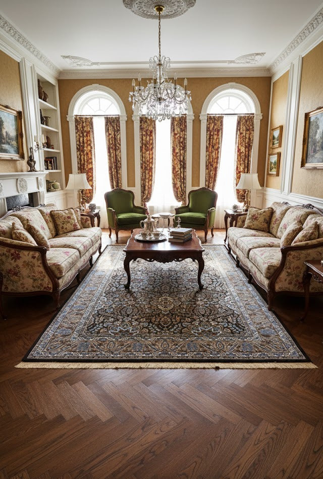 Riyasat Noir Traditional Carpet