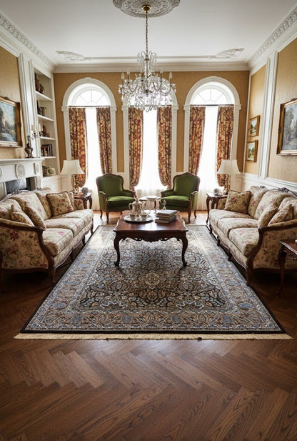 Riyasat Noir Traditional Carpet