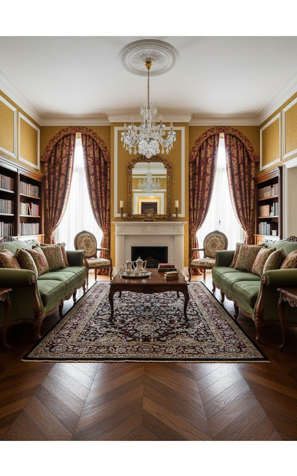 Kashan Noir Traditional Carpet